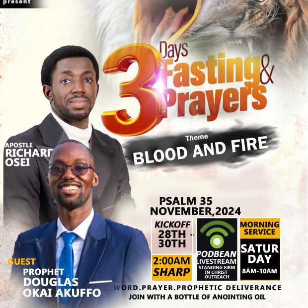 3DAYS FASTING AND PRAYERS